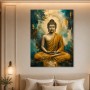 Buddha in Goldtönen, Wandbild oder Poster mit meditativer Ausstrahlung
