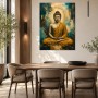 Buddha in Goldtönen, Wandbild oder Poster mit meditativer Ausstrahlung