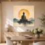 Buddha im goldenen Licht als Modernes Wandbild oder Fine Art Print
