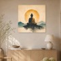 Buddha im goldenen Licht als Modernes Wandbild oder Fine Art Print