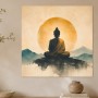 Buddha im goldenen Licht als Modernes Wandbild oder Fine Art Print