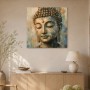 Buddha in Gold und Blau, Kunstdruck oder Acrylbild