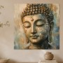Buddha in Gold und Blau, Kunstdruck oder Acrylbild