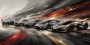 Exklusive Sportwagen in Bewegung, Modernes Wandbild oder Canvas Print