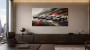 Exklusive Sportwagen in Bewegung, Modernes Wandbild oder Canvas Print