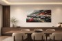 Exklusive Sportwagen in Bewegung, Modernes Wandbild oder Canvas Print