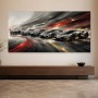 Exklusive Sportwagen in Bewegung, Modernes Wandbild oder Canvas Print