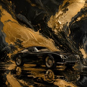 Luxuriöses Wandbild oder Fine Art Print mit klassischem Sportwagen