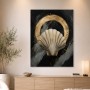 Abstraktes Wandbild mit Muschelmotiv, Leinwand oder Acrylbild