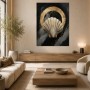 Abstraktes Wandbild mit Muschelmotiv, Leinwand oder Acrylbild