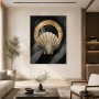 Abstraktes Wandbild mit Muschelmotiv, Leinwand oder Acrylbild