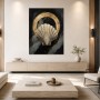 Abstraktes Wandbild mit Muschelmotiv, Leinwand oder Acrylbild