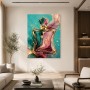 Luxuriöses Flakon Kunstwerk und Acrylbild in Türkis und Gold
