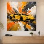 Gelber Supersportwagen als Modernes Wandbild und Acrylbild
