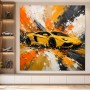 Gelber Supersportwagen als Modernes Wandbild und Acrylbild