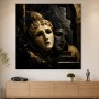 Goldene Masken als Modernes Wandbild oder Acrylbild