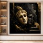 Goldene Masken als Modernes Wandbild oder Acrylbild