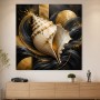 Muschel im Goldglanz als Wandbild oder Fine Art Print