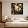 Muschel im Goldglanz als Wandbild oder Fine Art Print