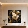 Muschel im Goldglanz als Wandbild oder Fine Art Print