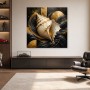 Muschel im Goldglanz als Wandbild oder Fine Art Print