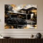 Luxuriöser Sportwagen vor moderner Architektur, Wandbild oder Acrylbild