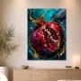 Granatapfel als Kunstdruck oder Wandbild in edlem Farbkontrast