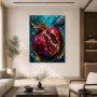 Granatapfel als Kunstdruck oder Wandbild in edlem Farbkontrast