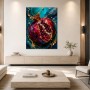 Granatapfel als Kunstdruck oder Wandbild in edlem Farbkontrast