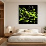 Abstraktes Wandbild oder Acrylbild mit futuristischem Sportwagen