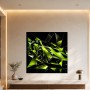 Abstraktes Wandbild oder Acrylbild mit futuristischem Sportwagen