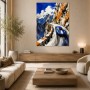 Sportwagen am Pass als Leinwand oder Wandbild