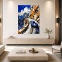 Sportwagen am Pass als Leinwand oder Wandbild