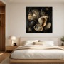 Muscheln in Schwarz und Gold, Wandbild oder Fine Art Print