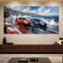 Rennsport am Meer als Leinwand oder Poster