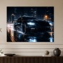 Dynamischer Sportwagen im Regen, Leinwand oder Poster