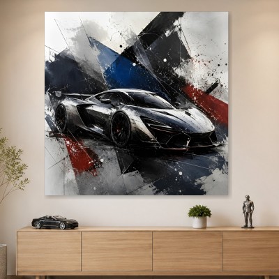 Sportwagen Dynamik als Wandbild oder Acrylbild für moderne Räume