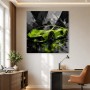 Limegrüner Sportwagen als Leinwand oder Acrylbild