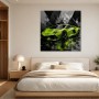 Limegrüner Sportwagen als Leinwand oder Acrylbild