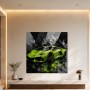 Limegrüner Sportwagen als Leinwand oder Acrylbild