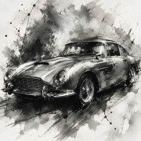 Klassischer Aston Martin als Leinwand oder Fine Art Print Klassischer Aston Martin als Leinwand oder Fine Art Print