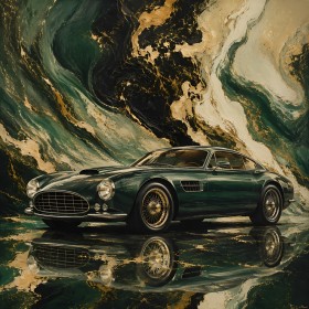 Eleganter Aston Martin als Leinwandbild oder Fine Art Print