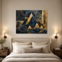 Abstraktes Wandbild oder Modernes Wandbild in Blau und Gold