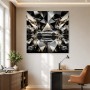 Silberner Sportwagen als Leinwandbild oder Acrylbild