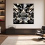 Silberner Sportwagen als Leinwandbild oder Acrylbild