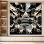 Silberner Sportwagen als Leinwandbild oder Acrylbild