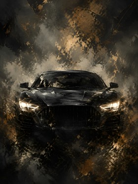 Dunkler Sportwagen als Canvas Print oder Acrylbild Dunkler Sportwagen als Canvas Print oder Acrylbild