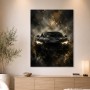 Dunkler Sportwagen als Canvas Print oder Acrylbild