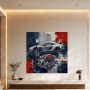 Sportwagen und Motor als Modernes Wandbild oder Acrylbild