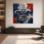 Sportwagen und Motor als Modernes Wandbild oder Acrylbild